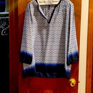 Gauzy boho print blouse